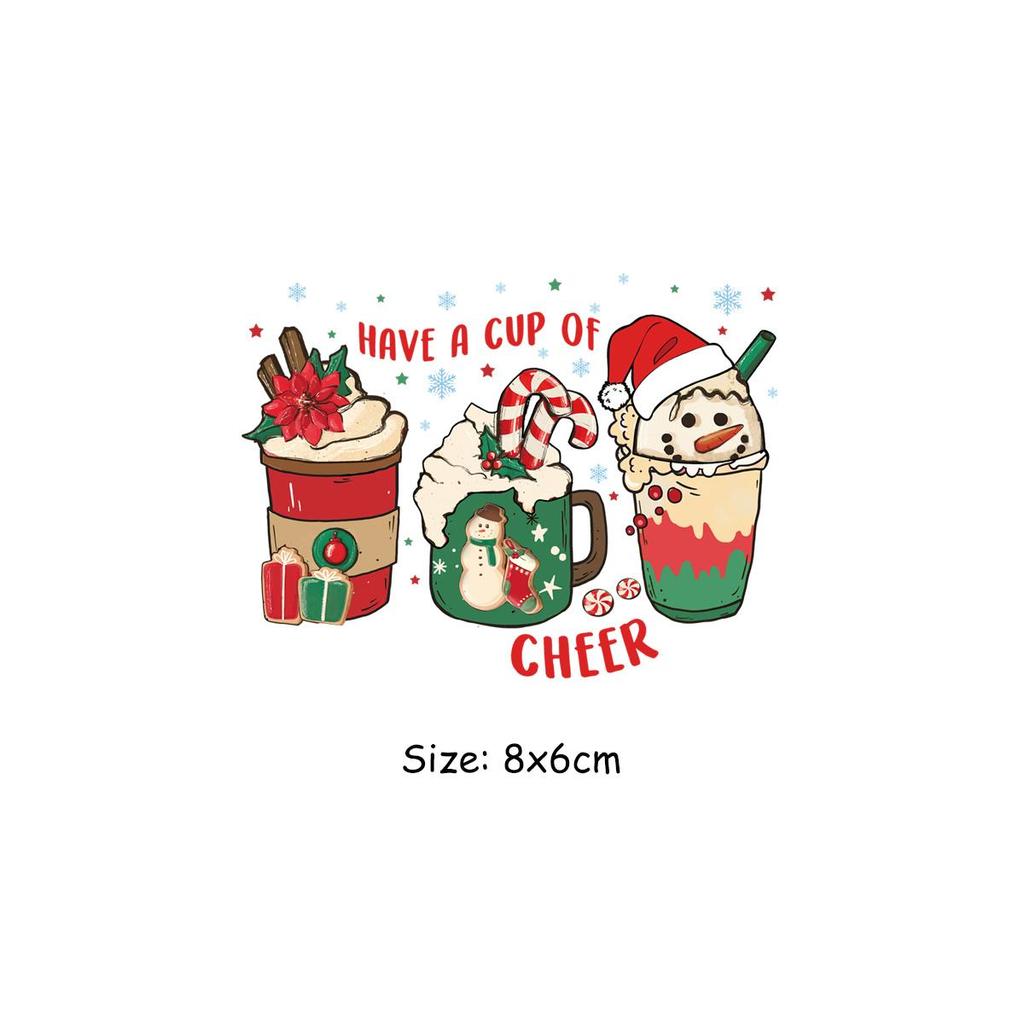 Рождественское настроение, термопереносные наклейки, снеговик, аксессуары для рукоделия, художественные ремесла, гладильный утюг для переноса одежды, аппликации, нашивки