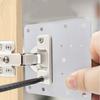 With Holes Flat Fixing Brace Brackets Cabinet Hinge Repair Plate Kit Kitchen Cupboard Door Hinge Mounting Plate  Household Tools