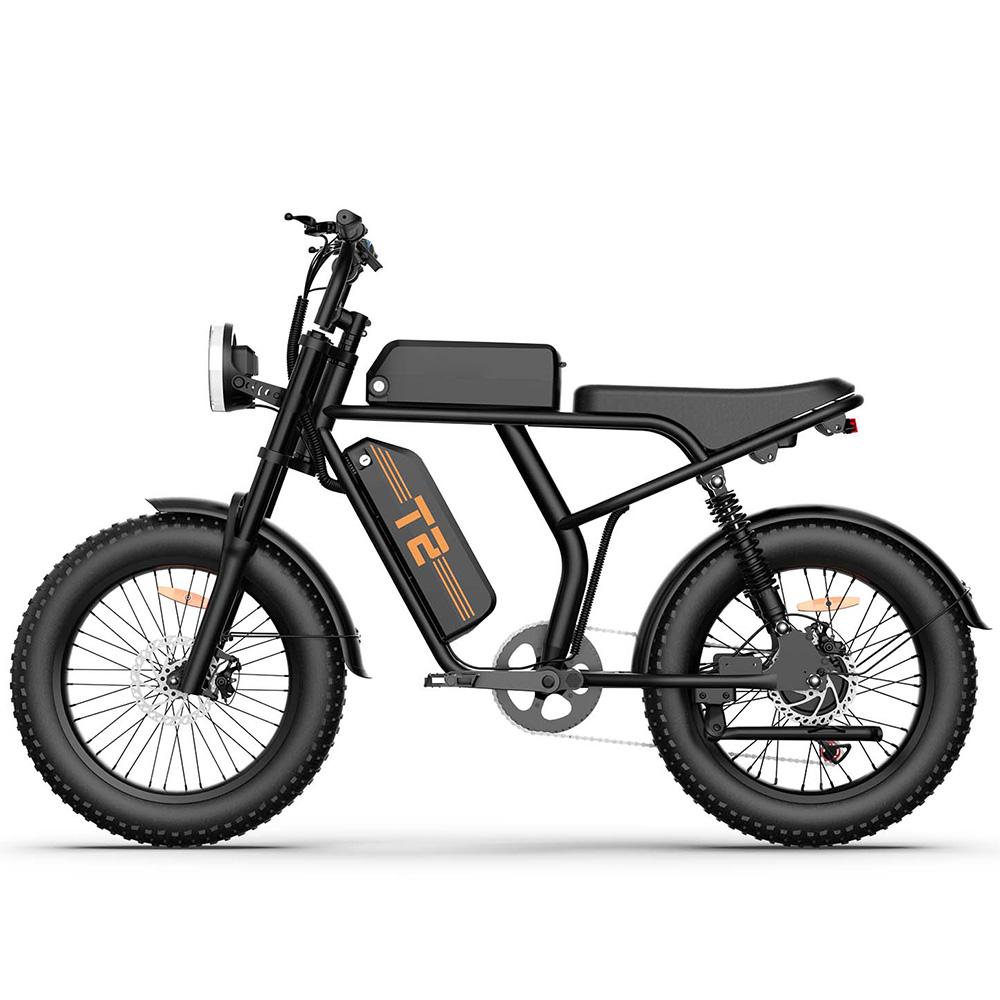 Электровелосипед Urlife T2 500 Вт Мотор 20" Широкие Шины Полностью Амортизированный Взрослый Электровелосипед 48 В 15,6 Ач Двойные Дисковые Тормоза 7 Скоростей Макс. Загрузка 120 кг