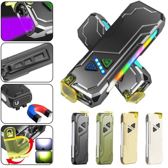 Rgb светодиодный фонарик с клипсой, магнитными режимами, регулируемый, 680 люмен