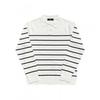 Mens Retro Preppy Knit Polo Sweater With Seagull Collar Striped Design Loose Fit Long Sleeve Winter