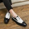 Модные деловые мужские кожаные туфли-броги, модные цветные блокирующие туфли для отдыха, вечеринки, офиса, свадебного платья, новые