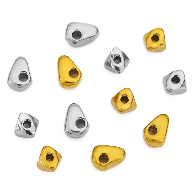 20pcs Irregular Stainless Steel Spacer Seed Bracelet Beads 5mm Never Fade PVD Necklace Beads For DIY Jewelry Making Findings