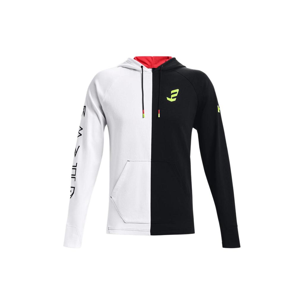 Under Armour Embiid American Vintage Color Block Casual Hoodie Basketball Jacket Men Hoodies White 1366531-100
