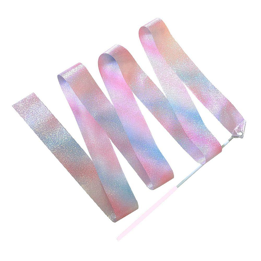 2M Kids Training Tool Flashing Star Kids Toys Dance Ribbon Twirling Rod Gym Ribbons Ballet Streamer