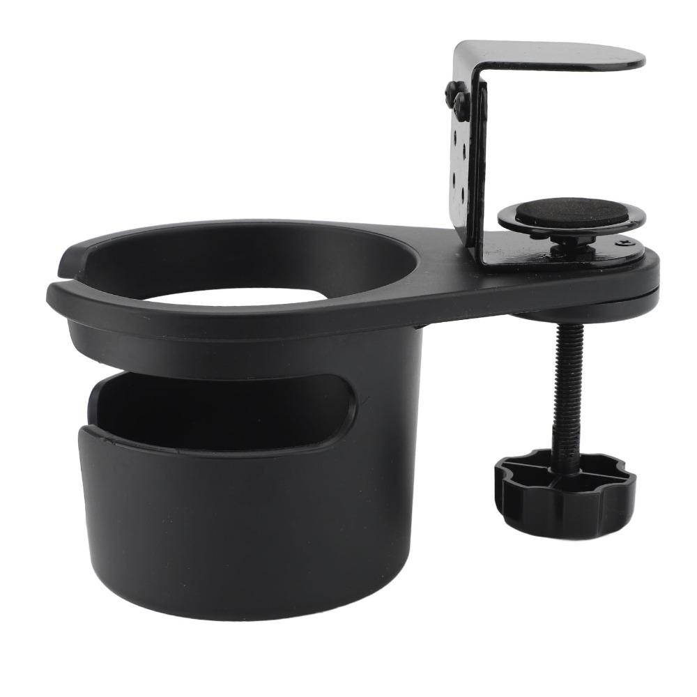 Black Clip On Cup Holder Rotatable Mug Holder Durable Desk Cup Holder Home School Office Dorm