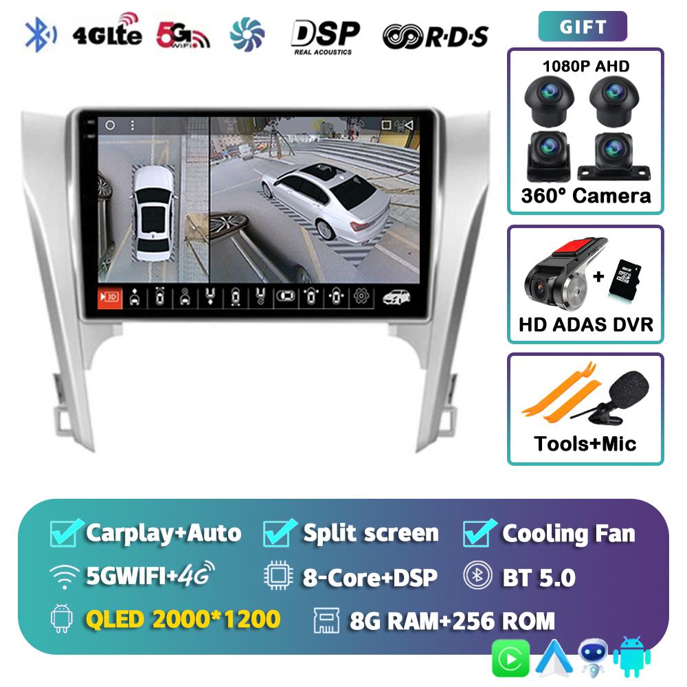 Android 14 Carplay Auto для Toyota Camry 7 XV 50 55 2011-2014 Автомобильный Радио Мультимедиа Видео Плеер Навигация Стерео GPS Нет 2din 4G