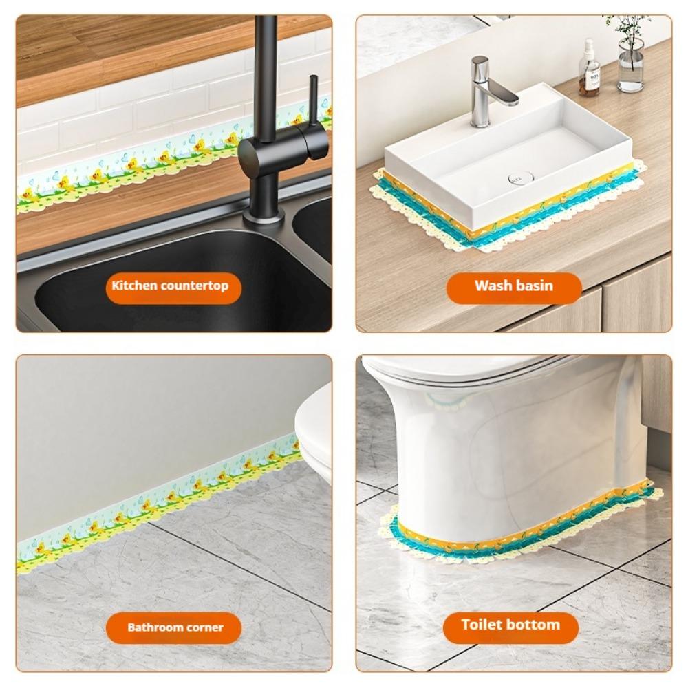 1,5 м Лента для герметизации углов кромок раковины в ванной комнате ПВХ Водонепроницаемая Защита от протечек Лента для герметизации ванны Самоклеящаяся Герметизирующая наклейка