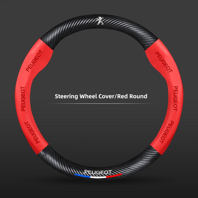3D Car Racing Steering Wheel Cover Anti Slip Protection Casing For Peugeot 208 308 206 307 207 3008 407 508 2008 5008 301 406