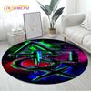 3D Cartoon Gamer Game Controller Area Rug Large,Round Carpet Rug for Living Room Bedroom Sofa Decor,Kid Play Non-slip Floor Mat