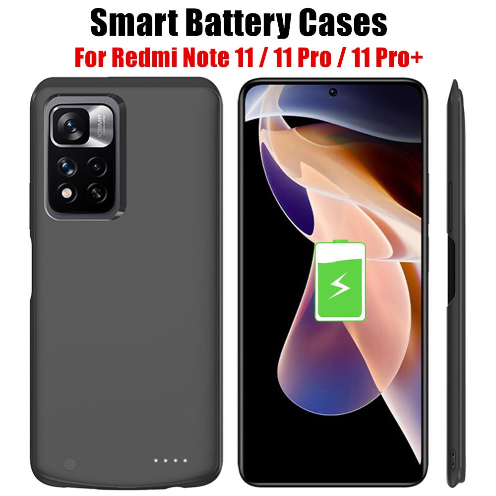 Чехлы-аккумуляторы для Xiaomi Redmi Note 11 Pro Plus 5G, 6800 мАч, чехол для внешнего аккумулятора Power Bank для Redmi Note 10 Pro, чехол Powerbank 4G