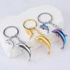 Ocean Dolphin Alloy Keychain 3D Detailed Marine Keys Bags Ornament Pendant Mini Gift Animal Themed Keyring for Women and Men