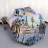 1pc Paris Landmarks Automatic Folding Umbrella - 8-Rib Automatic Open/Close, Large Canopy Birthday Festival Gift yy251217121