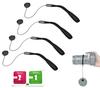 Set of 4 Camera Lens Cap Straps with Rubber Holders 2 LCD Screen Cleaning Sheets for and Other and Compact Digital Cameras Anti-Loss + (Wet & Dry)