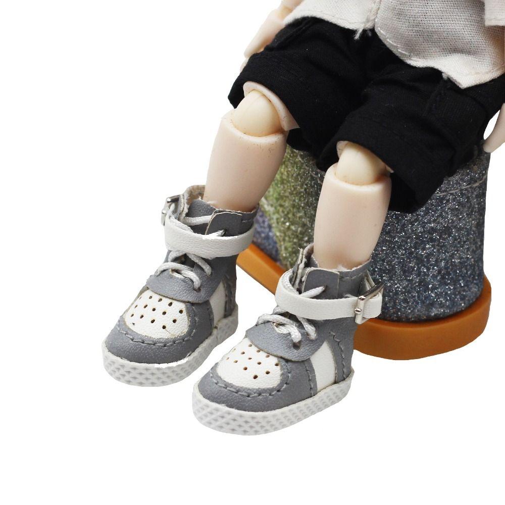 Разноцветные ботинки из ПУ-кожи для Ob11 ПУ-кожа Обувь для куклы Ob11 Девочки