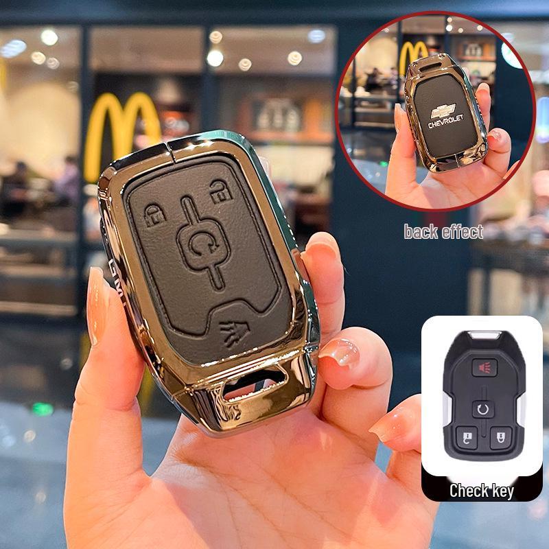 Чехол для ключей Chevrolet K5 Trax Cruze - Звезда Milesuo Металлическая пряжка Оболочка с полным покрытием