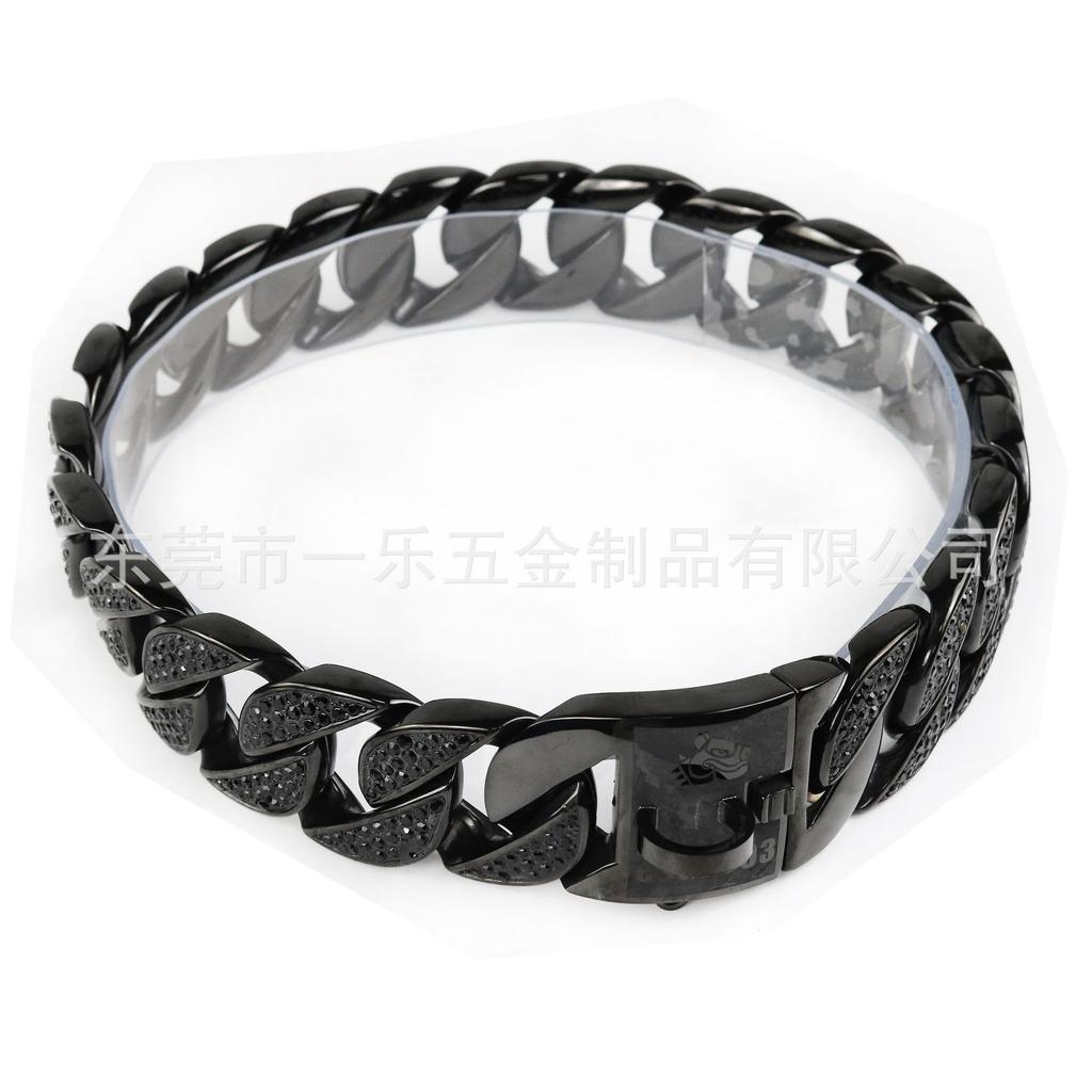 32MM Stainless Steel Pet Supplies Dog Collar Bully Dog Fighting Bully Dog Collar Dubin Cuban Chain Hip Hop Neck Ring