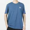 Under Armour Logo Embroidered Sports Running Training Short Sleeve T-Shirt Men Tops Blue 1373997-414
