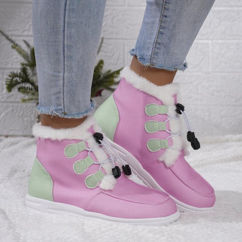 Large size high-top cotton shoes autumn new elastic strap wind women's shoes warm boots