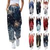 Women's Drawstring Elastic Waist Christmas Printed Casual Pants Sweatpants