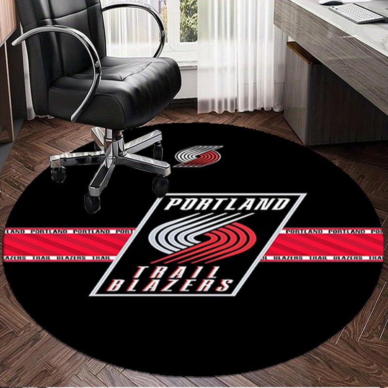 Portland Blazers Artwork Round Rug for Livingroom,Bedroom, Palyroom, Chair Rug, Area rug, Circle Carpet, Large Size Fan Christmas gift