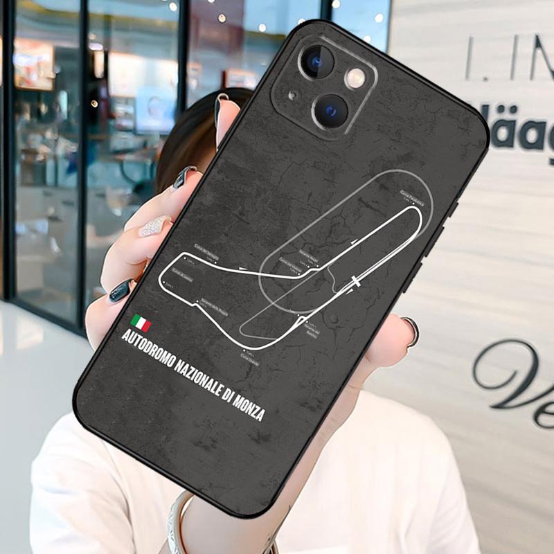 Чехол для телефона с бампером в стиле Формула 1 F1 Racing Circuit для iPhone 11 12 13 14 15 16 Pro X XR XS Max Plus Задняя крышка