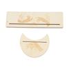 2 Pieces Wooden Tarot Card Stand Holder Stable Moon Shape and Rectangle Wooden Tarot Card Display