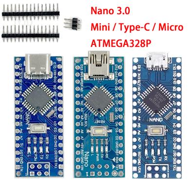 Mini / Type-C / Micro USB Nano 3.0 с загрузчиком совместимый Nano контроллер для arduino CH340 USB драйвер 16Mhz ATMEGA328P