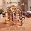 Robotime Rokr 3D Wooden Puzzles London City Miniature Marble Run Building Toys DIY Pinball Machine Model Kits Gear Ball Challeng