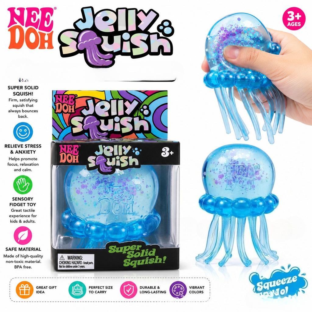Large-sized Jellyfish Pressing Toy - Maltose Soft Rubber Stress Relief Toy - Gradually Changing Color Slow Recovery Toy