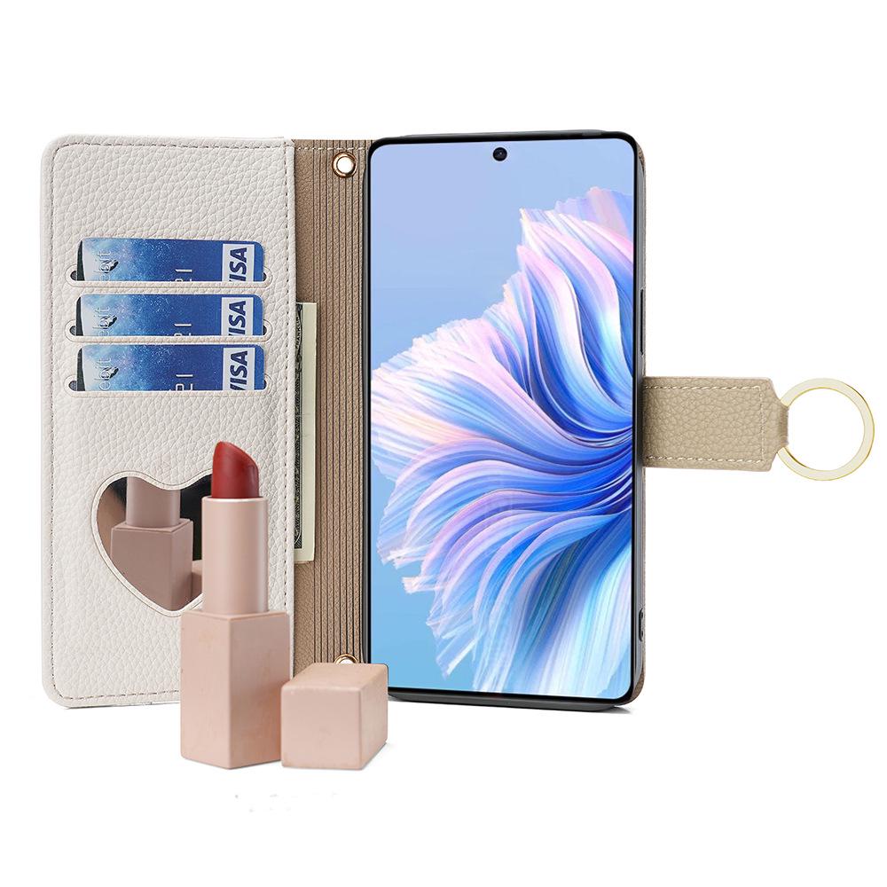 Cross-border Tecno Spark 20 Pro & Itel A50 4G Shoulder Strap Wallet Mirror Leather Phone Case