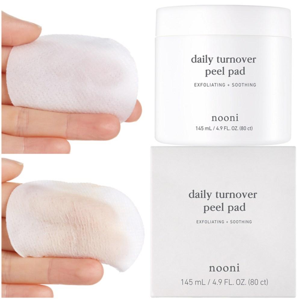 nooni Daily Turnover Vegan Peel Pad, 80 листов, 3 шт. по 145 мл