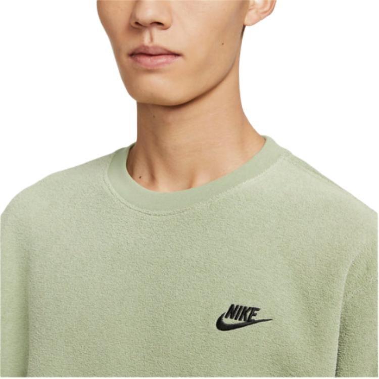 Nike Sweatshirts Men's Oil Green Crew Neck Moderate Regular FB4980-386