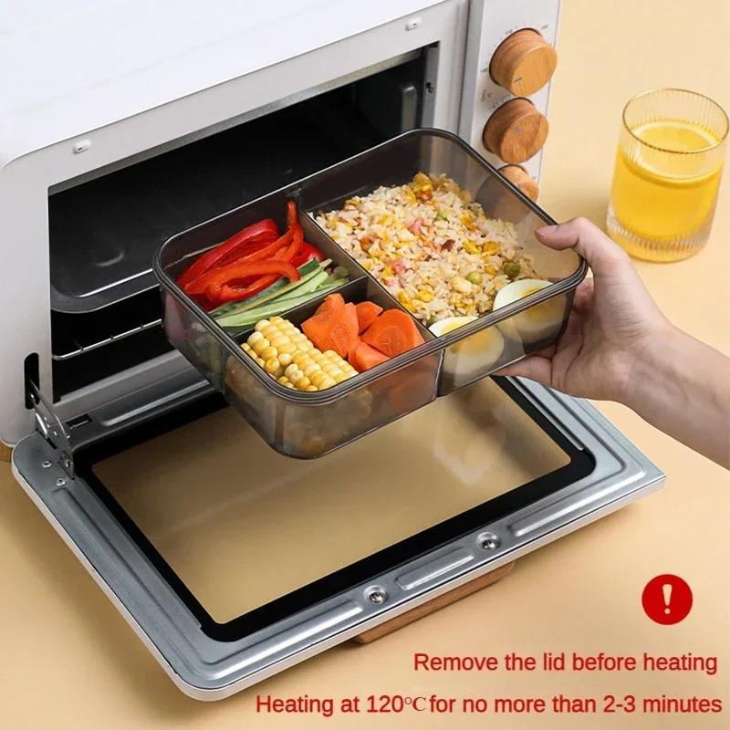 Отделение 1500 мл портативный ланч-бокс для детей, студентов, офиса, бенто-бокс с вилкой и ложкой, контейнер для хранения продуктов в микроволновой печи