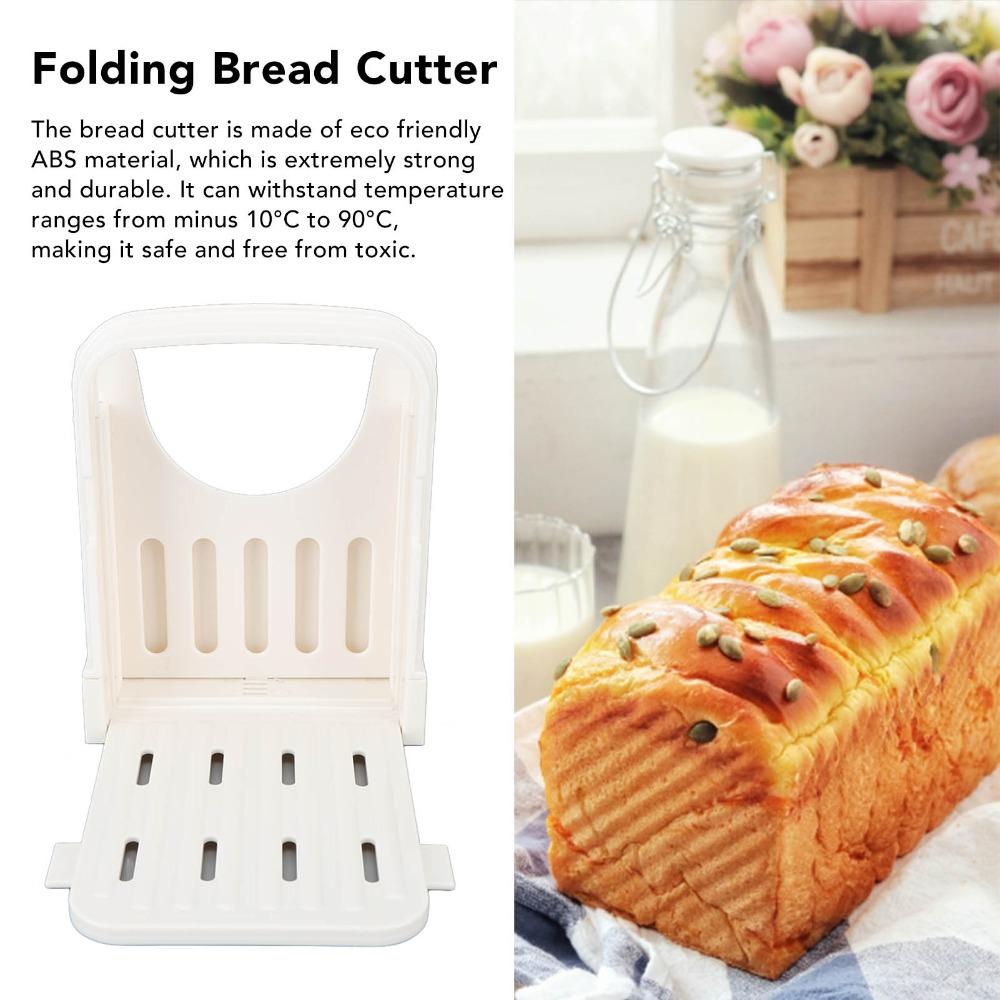 White Toast Slicer Foldable Design Loaf Cutting Guide Practical Bread Slicer Homemade Bread