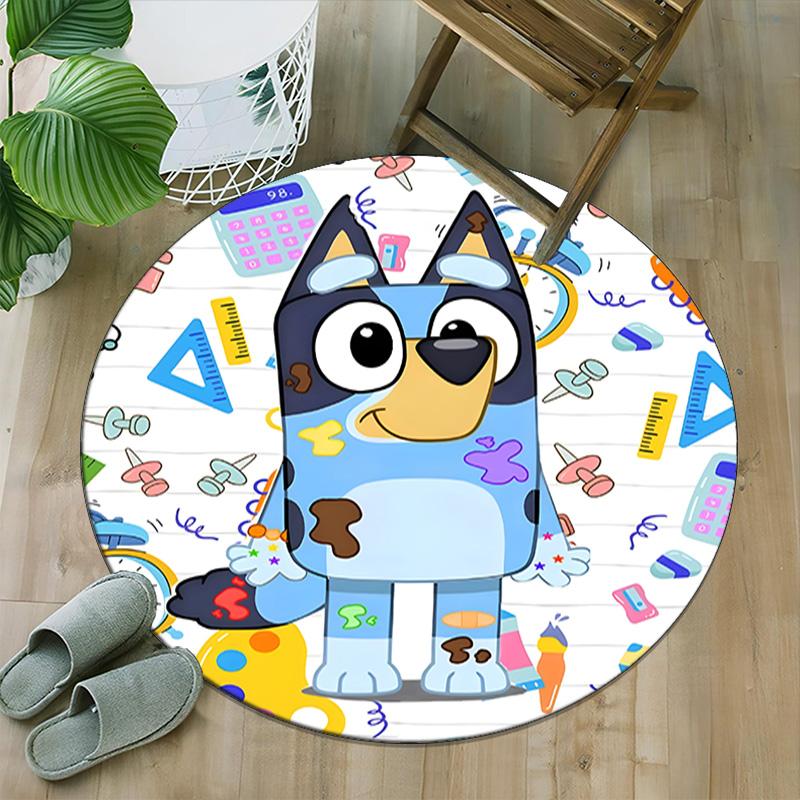 1pc B-Blucy12 Carpet, Round Rug, Comfortable, Suitable for Entryways, Living Rooms, Office, And Bedrooms, Christmas Decoration