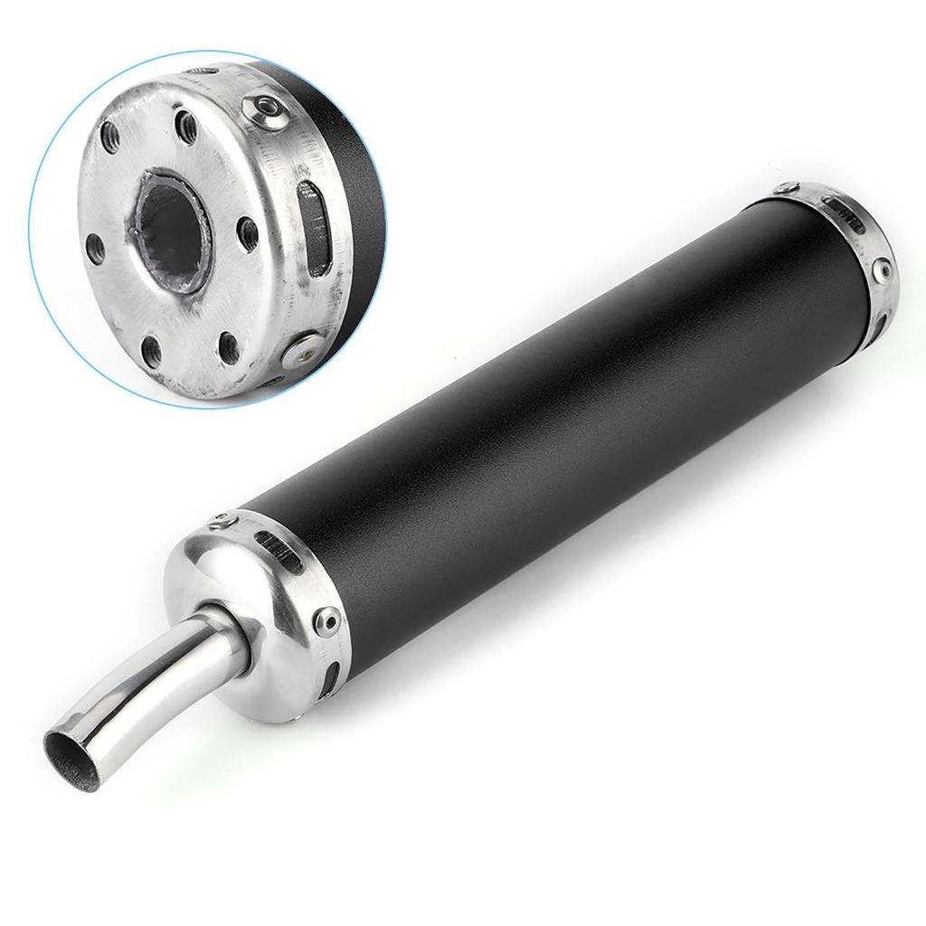 Stainless Steel Exhaust Muffler Silencer 20mm0.8in Modified Parts for 2 Stroke MotorcycleBlack