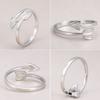Trendy Open Toe Ring Arrow Heart Design S925 Silver Plated Adjustable Finger Ring for Women