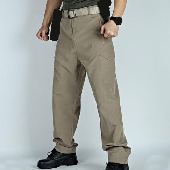 Мужские брюки-карго со средней посадкой на пуговицах на молнии, уличные повседневные брюки с карманами, широкие быстросохнущие спортивные длинные брюки