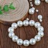 NALER Pearl Approximately 500 Pearl Beads for Round Pearls with Suitable for Charm Beads, Crafts, Holes, White, Handmade, Materials, 4mm, 6mm, 8mm,