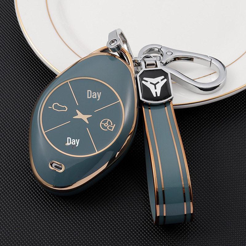 Gold-Edged Key Shell for Xiaopeng P7 2021 & G3 2020 - Fashionable Unisex Car Key Cover