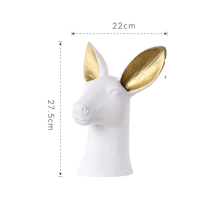 Керамическая ваза в виде головы кролика, горшки «Белый лебедь», фарфоровые фигурки цветов, вазы для гидропоники для свадеб, украшения дома, керамическая ваза