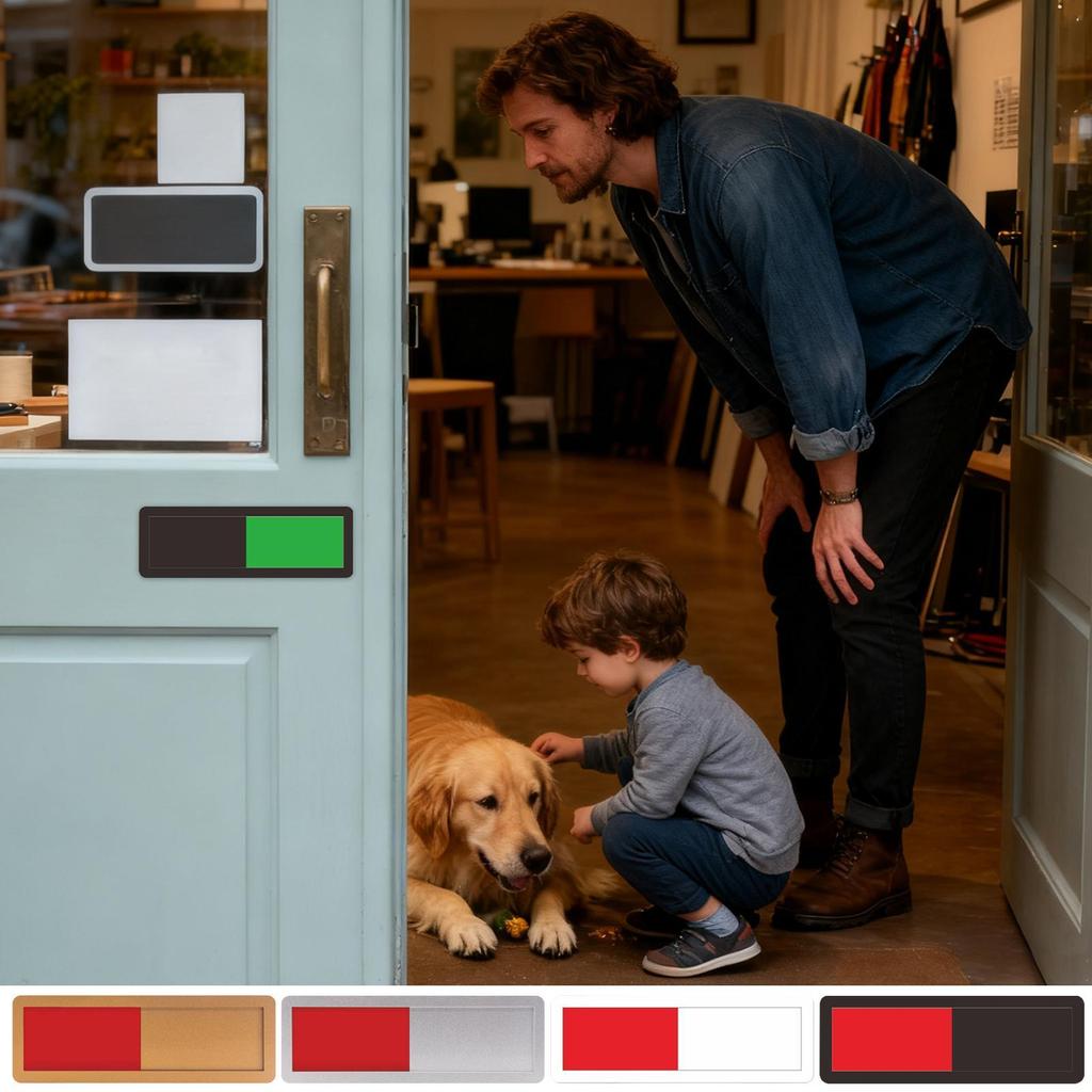 Sliding Acrylic Occupied Vacant Door Sign Non-Scratch Status Indicator for Office, Restroom, Meeting Room & Hotel