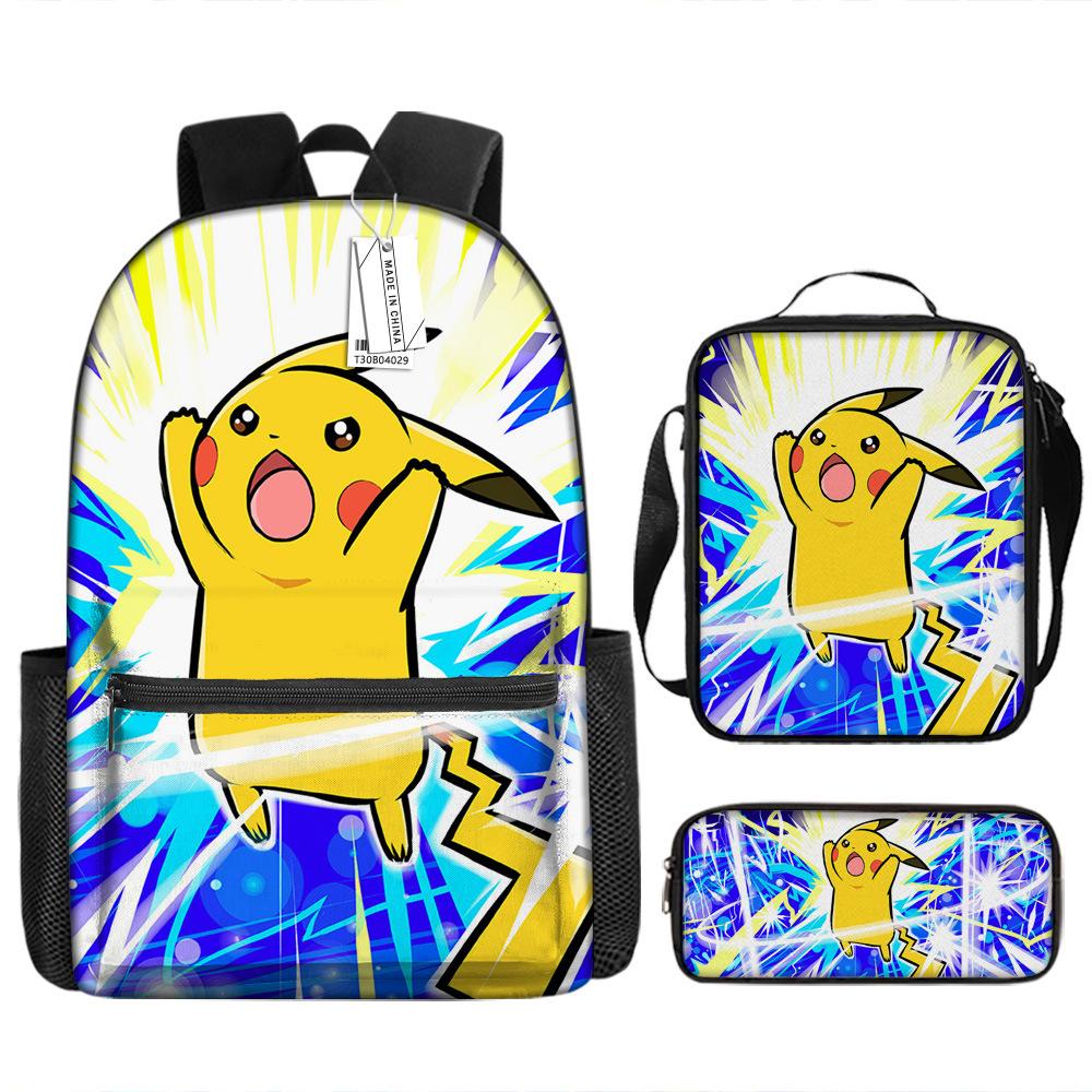 Школьный сезон Студент Школьная сумка Покемон Рюкзак Pokémon Мультяшная сумка Пенал