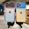 Роскошный градиентный чехол для больших оконных линз из ТПУ для iPhone 14 13 12 11 Pro Max, комплексные чехлы для защиты от падения