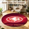 Round Rug Custom NameFC Twente Pattern Non Slip Carpet Home Floor Decor