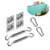 8pcs/Set Silver Stainless Steel Sun Shade Sail Hardware Kit Installation Accessories