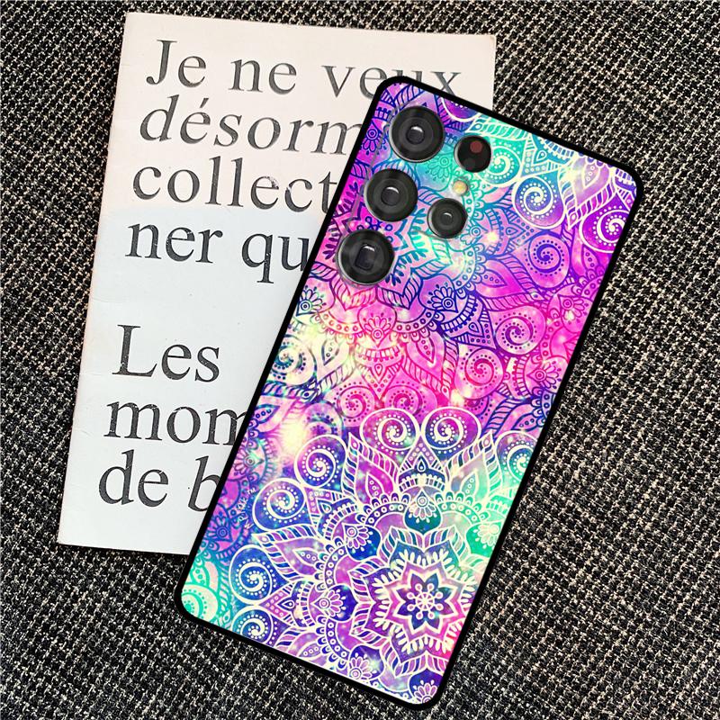 Психоделический чехол с цветочной мандалой в стиле тай-дай для Samsung Galaxy S25 Ultra S21 S22 S23 S24 Ultra S9 S10 S20 Plus S25 FE Задняя крышка