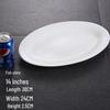 14-дюймовое овальное керамическое блюдо для подачи рыбы