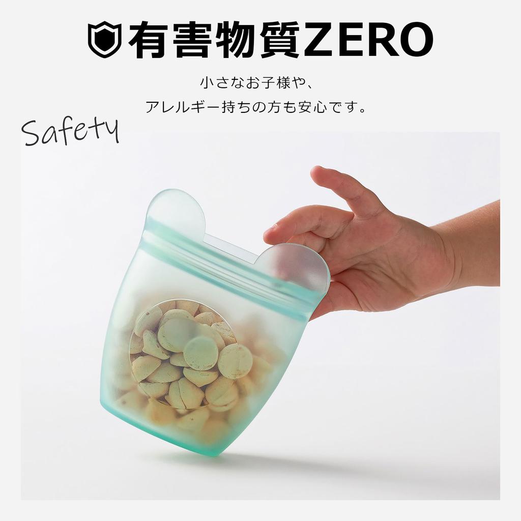 Zip Top Silicone Silicone Bag Storage Container Japanese Dish M 710ml Microwave Cooking Dishwasher Safe Teal Blue ZipTop [Genuine Product]